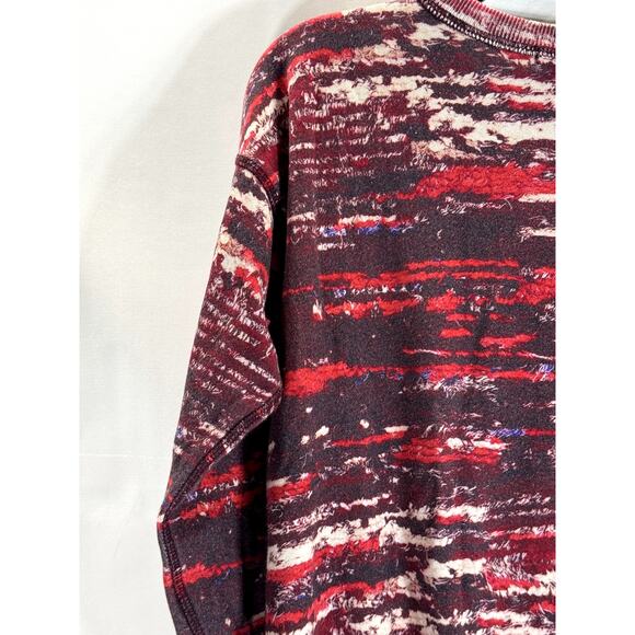ISABEL MARANT FOR H&M Women's Red Printed Crewneck Pullover Sweater SZ 4 - Picture 5 of 13
